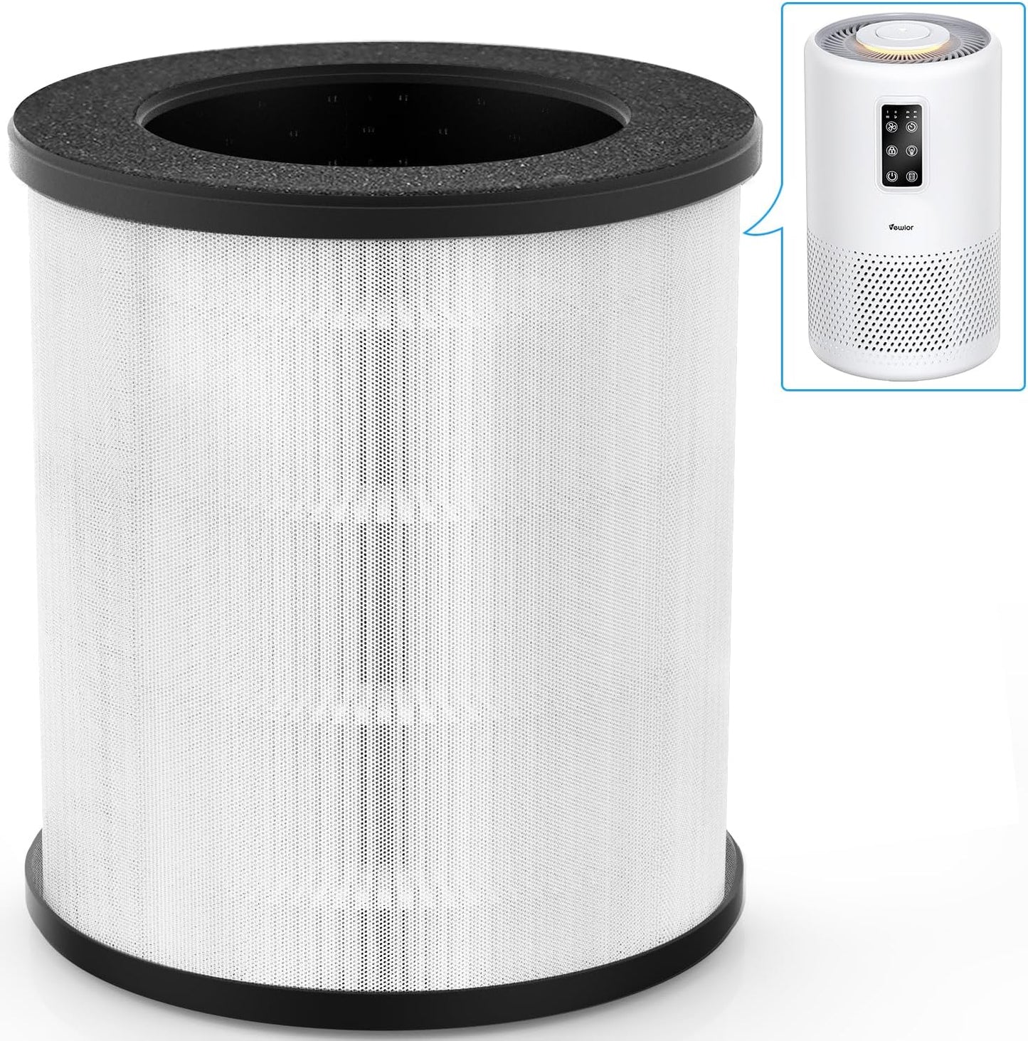 Air Purifier B-D02U Replacement Filter, VEWIOR H13 True HEPA Air Cleaner Filter (Special for B-D02U Air Purifier) Vewior