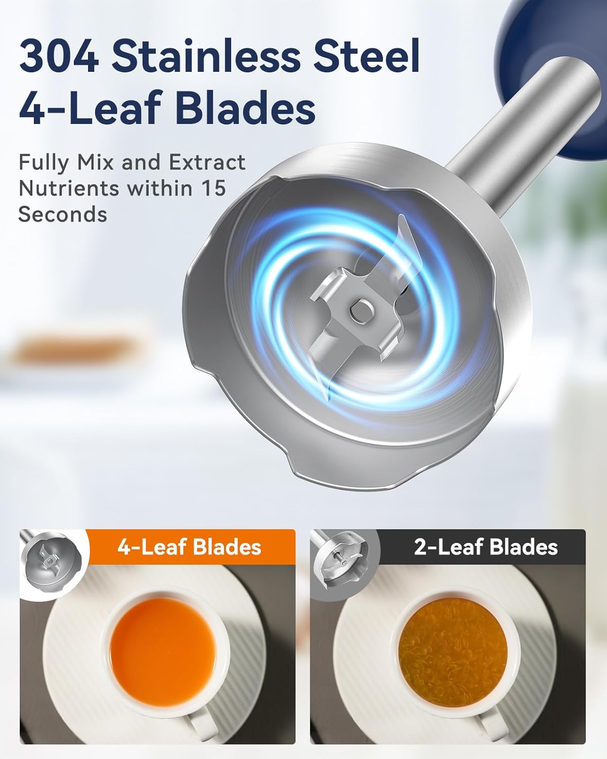 Immersion Blender Handheld 1000W 5 in 1 Corded Stick Hand Blender Kitchen with 12 Speed, BPA-Free, Mixing Beaker, Chopper, Whisk, Milk Frother, Perfect Emulsifier Vewiorlife.com