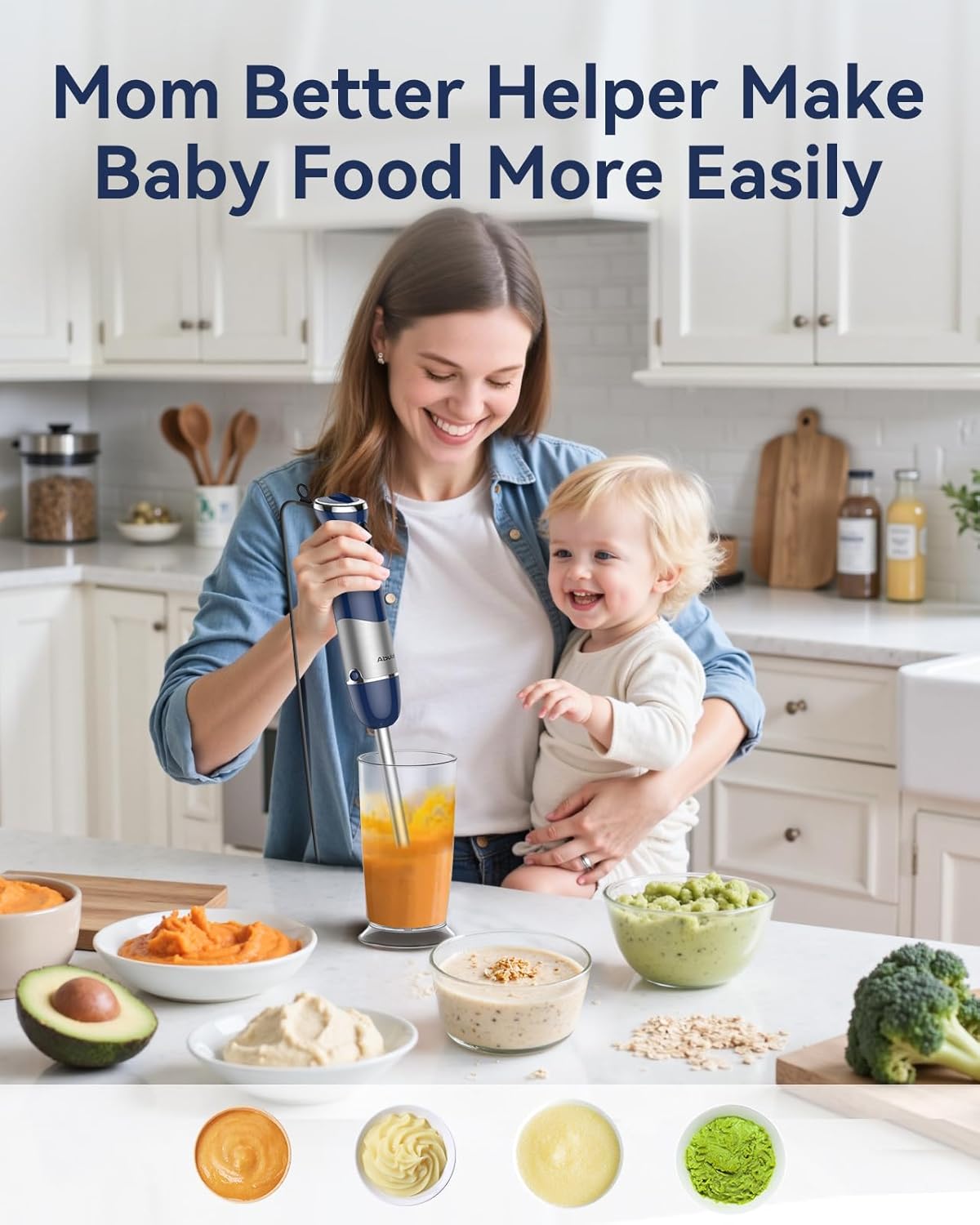 Immersion Blender Handheld 1000W 5 in 1 Corded Stick Hand Blender Kitchen with 12 Speed, BPA-Free, Mixing Beaker, Chopper, Whisk, Milk Frother, Perfect Emulsifier Vewiorlife.com