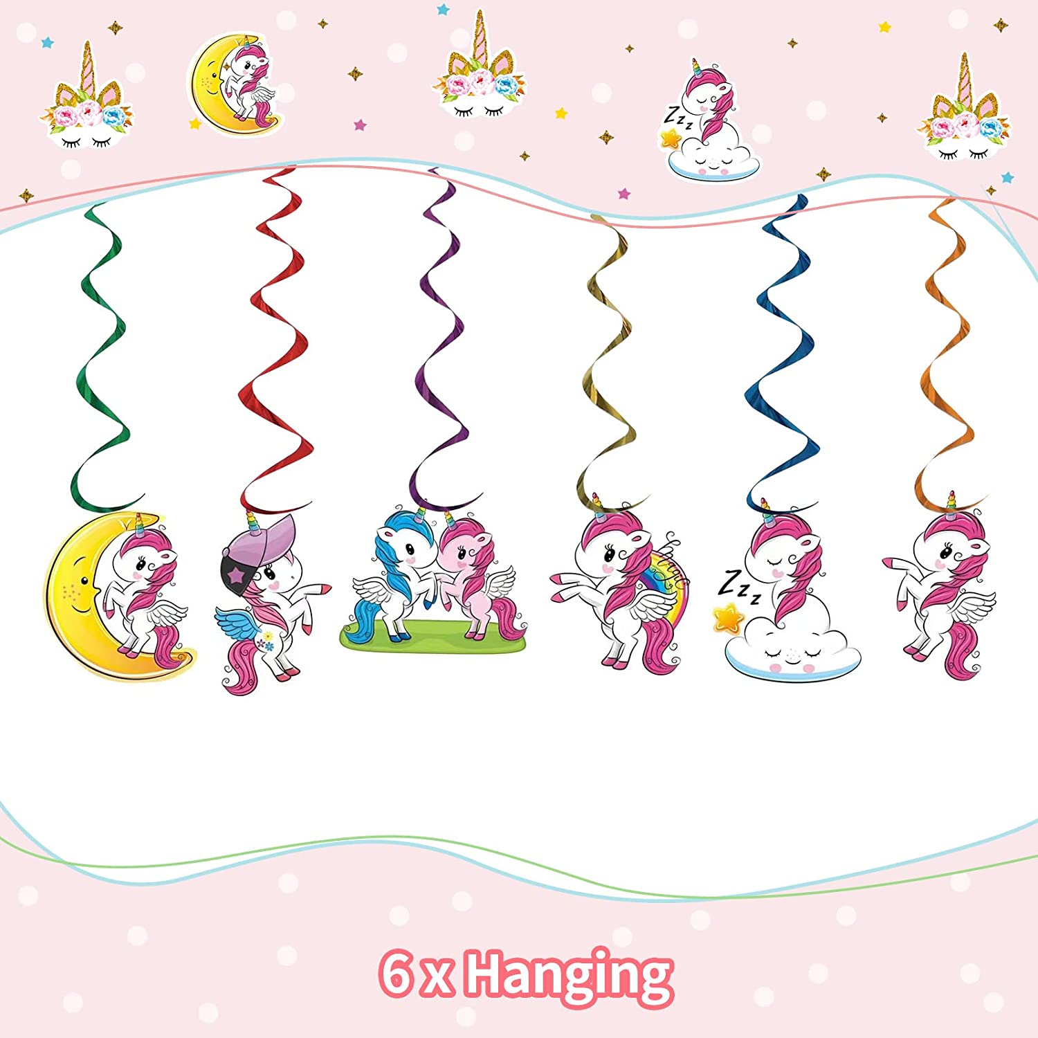 Unicorn Party Supplies for Girls- Unicorn Birthday Party Decorations, Includes 365pcs Decorations, Tableware, and Party Favors for 20 Guests Vewior
