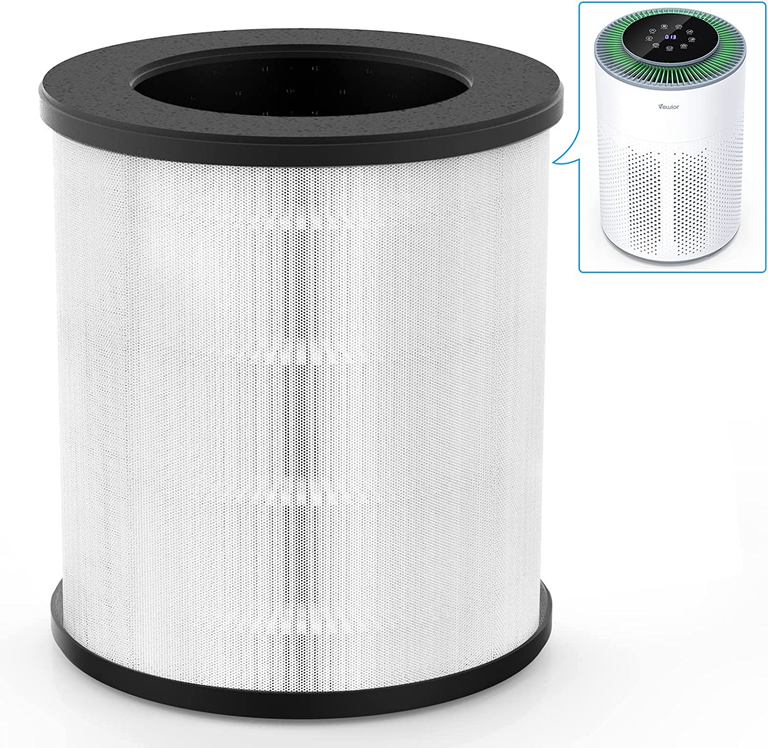 Air Purifier A2 Replacement Filter, VEWIOR H13 True HEPA Air Cleaner Filter, High-Efficiency Activated Carbon, Remove up to 99.97% of Particles Vewior
