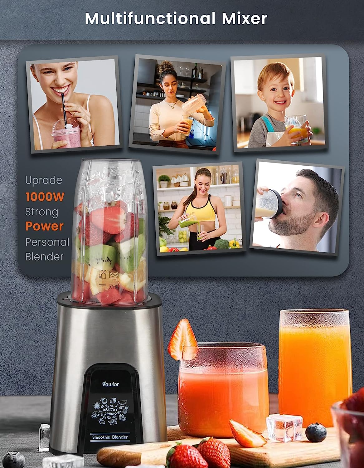 WIZTRONIX Portable Blender For Shakes And Smoothies